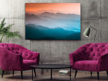 Obraz Úsvit medzi stromami